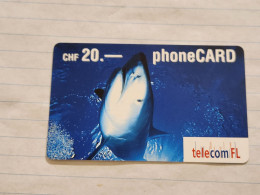 LIECHTENSTEIN-(LI-18A)-SHARK-(47)(415-846-5351-7113)(20CHF)-(6/03)(15842049)-tirage-100.000-used Card - Liechtenstein