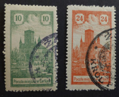 Polen Lokal Post Zarki  Michel Nummer 8-9  Gestempelt FAKE  FÄLSCHUNG Von 1928  #6321 - Occupations