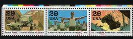 1991 2.War  Michel US 2169 - 2178 Stamp Number US 2559a - 2559j Yvert Et Tellier US 1972 - 1981 Used - Oblitérés