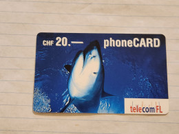 LIECHTENSTEIN-(LI-18B)-SHARK-(62)(416-171-1887-8331)(20CHF)-(7/03)(16171493)-tirage-300.000-used Card - Liechtenstein