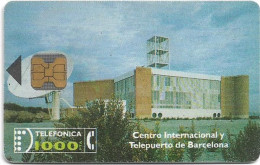 Spain - Telefónica - Telepuerto - CP-007 - 06.1992, 1.000PTA,  50.000ex, Used - Commemorative Advertisment