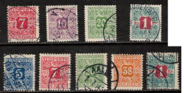 DENMARK DANMARK DÄNEMARK 1907 1914 AVISPORTO NEWSPAPER STAMPS VERRECHNUNGMARKEN TIMBRES JOURNAUX ZEITUNGMARKEN - Fiscales