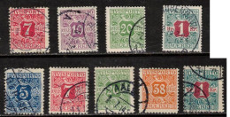DENMARK DANMARK DÄNEMARK 1907 1914 AVISPORTO NEWSPAPER STAMPS VERRECHNUNGMARKEN TIMBRES JOURNAUX ZEITUNGMARKEN - Revenue Stamps