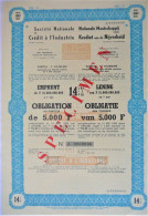 Nationale Maatschappij Voor Krediet Aan De Nijverheid - 5.000 BEF- 14/5/82-89 - Specimen - Bruxelles - Banque & Assurance