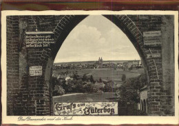 41405641 Jueterbog Dammtor Mit Der Keule Inschrift Tafel Panorama Mit St. Nikola - Jüterbog