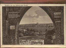 41405639 Jueterbog Dammtor Inschrift Tafel Keule Panorama Mit St. Nikolaikirche  - Jueterbog
