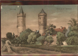41405623 Jueterbog Historische Tuerme An Der Stadtmauer Kuenstlerkarte Jueterbog - Jüterbog