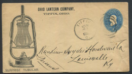 ETATS UNIS - EP AVEC ILLUSTRATION D'UNE LAMPE A HUILE DE L'OHIO, OBL.TIFFIN - TB - 1901-20