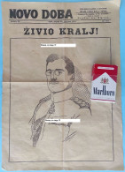 ŽIVIO KRALJ (Aleksandar I) Naslovnica Splitskih Novina Novo Doba Iz 1921.g. * Kingdom SHS Serbia Yugoslavia Croatia RRR - Autres & Non Classés