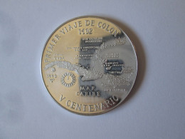 Rare! Cuba 10 Pesos 1990 Proof Silver/Argent.999 Commemorative Coin Limited Edition:The First Voyage Of Columbus - Kuba