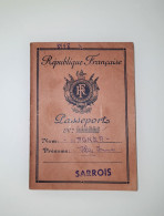 FRANCE (SARROIS) Passeport, 1954 Pasaporte, Passport, Reisepass - Historische Documenten