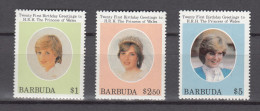 Barbuda 1981,3V In Set, Princess Of Wales Birthday MNH/Postfris(A4932). - Familles Royales