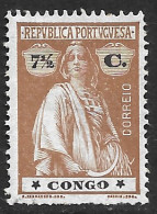 Portuguese Congo – 1914 Ceres Type 7 1/2 Centavos Mint Stamp - Congo Portugais