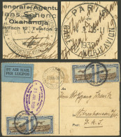 SOUTH WEST AFRICA: 25/JA/1932 Windhoek - Kimberley, SWAA First Flight, Postcard Franked With 2 Pairs Of Sc.C5, On Back T - South West Africa (1923-1990)