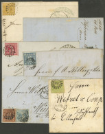 GERMANY: 6 Folded Covers Or Entire Letters Used Between 1854 And 1864, Handsome Frankings And Cancels, Very Fine General - Cartas & Documentos