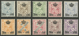 GERMANY: Sc.O109/O118, 1906 Set Of 10 Overprinted Values, Mint, Very Fine Quality! - Nuovi