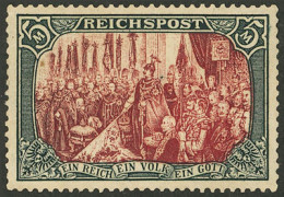 GERMANY: Sc.65, 1900 5Mk. Type I, Mint Without Gum, VF Quality! - Nuevos