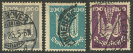 GERMANY: Sc.C24/C26, 1924 The 3 High Values Of The Set, Used, Very Fine Quality! - Poste Aérienne & Zeppelin