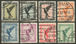 GERMANY: Sc.C27/C34, 1926/7 Imperial Eagle, Complete Set Of 8 Used Values, VF Quality! - Correo Aéreo & Zeppelin