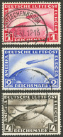 GERMANY: Sc.C38/C37, 1928/31 Zeppelin, Complete Set Of 3 Values, VF Quality! - Posta Aerea & Zeppelin