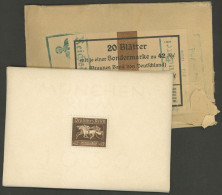 GERMANY: Sc.B90, 1936 Horse Racing, 19 MNH And Perfect Souvenir Sheets In The Envelope Of The Post Which Originally Cont - Blocks & Sheetlets