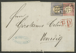 GERMANY: Entire Letter Sent From Frankfurt To Venezia On 17/JUN/1873, Minor Defects, Fine Appearance! - Covers & Documents