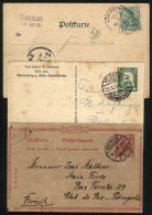 GERMANY: 3 Cards (2 Stationeries) Mailed Between 1895 And 1935, One PC Sent From Loreley With Nice RAILWAY Cancel, One P - Cartas & Documentos