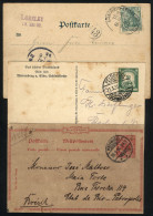 GERMANY: 3 Cards (2 Stationeries) Mailed Between 1895 And 1935, One PC Sent From Loreley With Nice RAILWAY Cancel, One P - Briefe U. Dokumente