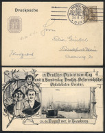 GERMANY: Beautiful PC Commemorating The Philatelist's Day, Posted In Hamburg On 24/AU/1907, With Special Postmark, VF! - Briefe U. Dokumente