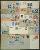 GERMANY: 23 Covers, Cards, Postal Stationeries, Cover Fronts Etc., Most Used In 1930s, Very Attractive, With Good Postag - Briefe U. Dokumente