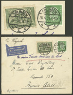 GERMANY: 30/AP/1931 Solingen - Argentina, Airmail Cover Sent By Air France Franked With 5.05Mk., On Back Transit Mark Of - Covers & Documents