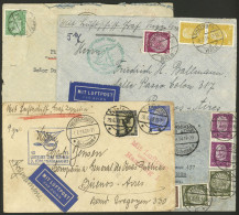 GERMANY: 4 Airmail Covers Sent To Argentina Between 1932 And 1934, Flown By Zeppelin, In General Of Fine Quality, Attrac - Covers & Documents