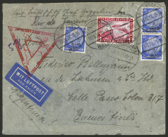 GERMANY: 13/OC/1933 Solingen - Friedrichshafen - Rio De Janeiro - Argentina, Cover Flown By Zeppelin, With Nice Postage  - Briefe U. Dokumente