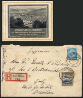 GERMANY: Registered Cover Sent From HÄNNOVERSCH MÜNDEN To Brazil On 22/AP/1936, Franked With 70Pf., Interesting Cinderel - Covers & Documents