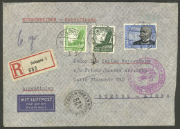 GERMANY: 19/JA/1938 Solingen - Argentina, Airmail Cover Franked With 3.55Mk., Arrival Backstamp Of Buenos Aires (23/JA), - Covers & Documents