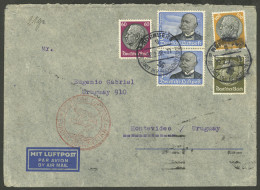 GERMANY: 22/FE/1938 Nürnberg - Uruguay, Airmail Cover Franked With 7.90Mk., Arrival Backstamp Of Montevideo 25/FE, Very  - Covers & Documents