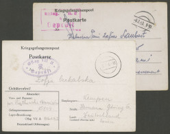 GERMANY: 2 Cards Of POW Prisoners Of War Of 1940 And 1943, Very Fine Quality! IMPORTANT: Please View ALL The Photos Of T - Covers & Documents