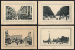 GERMANY: BERLIN: 4 Old PCs With Nice Views, Streets, Trams, Carriages, Unused, Fine To VF Quality - Andere & Zonder Classificatie