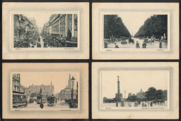 GERMANY: BERLIN: 4 Old PCs With Nice Views, Streets, Trams, Carriages, Unused, Fine To VF Quality - Sonstige & Ohne Zuordnung