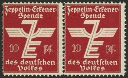 GERMANY: Cinderella Of 10Pg. For Fund Rising For Zeppelin, MNH Pair, Excellent Quality! - Erinnofilie