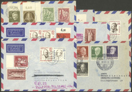 GERMANY - BERLIN: 7 Airmail Cover Of Years 1953 To 1958, Almost All Sent To Argentina, Very Nice Postages, Low Start!  I - Covers & Documents