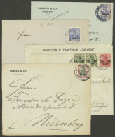 GERMANY - OFFICES IN TURKEY: 4 Covers Sent To Nürnberg Between 1905 And 1908 From Constantinople And Smyrna, Nice Postag - Turchia (uffici)