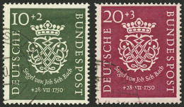 WEST GERMANY: Yvert 7/8, 1950 Bach, Cmpl. Set Of 2 Used Values, Excellent Quality! - Usati