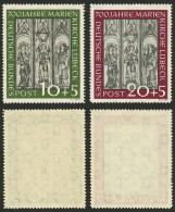 WEST GERMANY: Yvert 25/26, 1951 Lübeck Cathedral, Set Of 2 MNH Values (although The Gum Is Lightly Disturbed), Very Fine - Ongebruikt