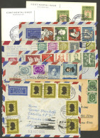 WEST GERMANY: 8 Covers And Cards Of Years 1952 To 1956, Most Sent To Argentina, One With Defects, Almost All Of Fine To  - Covers & Documents