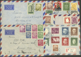 WEST GERMANY: 1953 To 1957: 7 Airmail Covers Sent To Argentina With Very Good Postages, VF General Quality, High Retail  - Covers & Documents