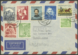 WEST GERMANY: 28/JA/1953 Hennef - Argentina, Airmail Cover With Very Nice Multicolor Postage, With Arrival Backstamp Of  - Briefe U. Dokumente