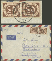 WEST GERMANY: 25/OC/1954 Stuttgart - Argentina, Airmail Cover Franked With 1.20Mk., Minor Faults, Fine Appearance! - Brieven En Documenten