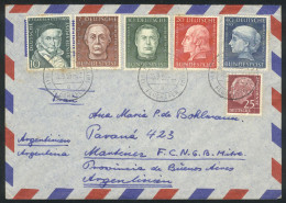 WEST GERMANY: Airmail Cover Sent To Argentina On 10/MAR/1955, Franked With The Set Yvert 76/79 + Other Values, Very Nice - Briefe U. Dokumente