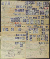 WEST GERMANY: Approximately 58 Dispatch Notes Of Parcel Posts Sent To Spain, Pakistan Etc In 1970s, With Attractive Larg - Brieven En Documenten